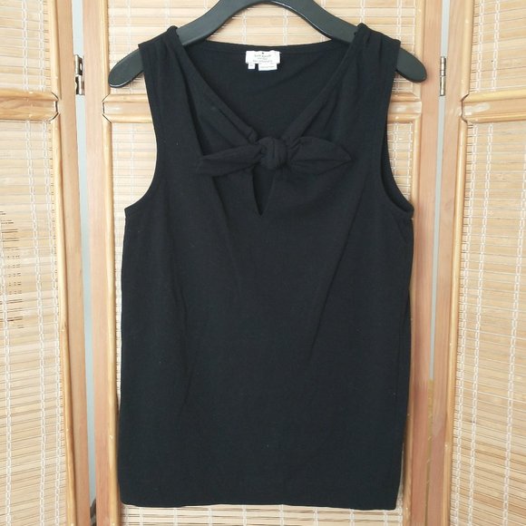 kate spade Tops - Kate Spade | Sleeveless Bow Top Size Medium Black
